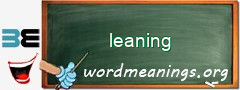 WordMeaning blackboard for leaning